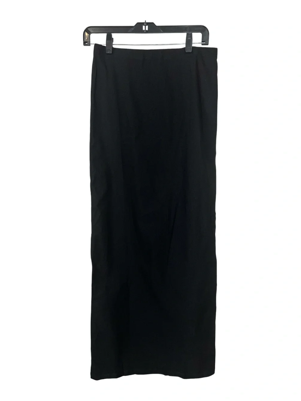 Commense Black Maxi Column Skirt NWT Size Large Minimalist Stretch Pull-On NWT